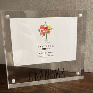 Rae Dunn GRANDMA photo frame-Acrylic Magnetic holds up to 4 x 6 unused-sealed